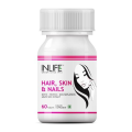 inlife hair skin and nails supplement with biotin 1000 mcg  60 tablets 60s 
